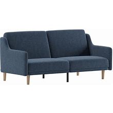 Flash Furniture Delphine Living Room Sofa Navy Fabric Size 1