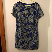 Loft Dresses | Ann Taylor Loft Shift Dress With Moroccan Pattern | Color: Blue/Purple | Size: 4