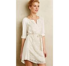 Anthropologietiny Paperwhites Embroidered Casual Shirt Dress, Size Xs
