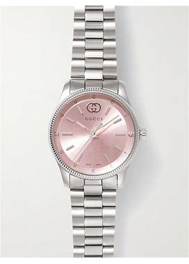 Gucci G-Timeless 29mm Stainless Steel And Diamond Watch - Women - Silver Fine Watches - One Size