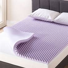 Best Price Mattress 1.5 Inch Egg Crate Memory Foam, Soothing Lavender Infusion, Full Mattress Topper