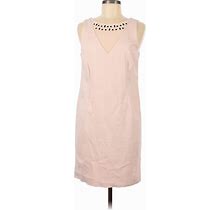 Philosophy Republic Clothing Cocktail Dress - Sheath V Neck Sleeveless: Pink Print Dresses - Women's Size Medium