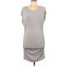 Venus Casual Dress Crew Neck Short Sleeve: Gray Dresses - Women's Size Large