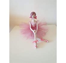 Pink Ballerina Made Of Fabric, Doll Ballerina, Art Doll, Interior Soft Doll, Textile Doll, Gift For Girl And Adult Woman, Princess Gifts