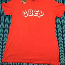 OBEY Clothing NWT Obey Shirt - New Women | Color: Orange | Size: M