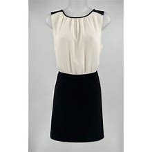 Loft Dresses | Nwt Ann Taylor Loft Black Ivory Color Block Combo Sheath Dress Size 8P | Color: Black/Cream | Size: 8P