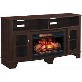 Classic Flame Fireplace 59" Lasalle Midnight Cherry Electric Fireplace Media Console By Portablefireplace.Com