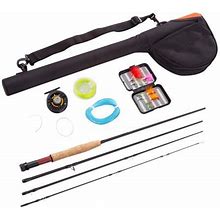 Rad Sportz Fly-Fishing Rod & Reel Combo- Starter Set With Travel Bag