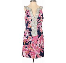 Lilly Pulitzer Casual Dress V-Neck Sleeveless: Pink Dresses - Women's Size 2