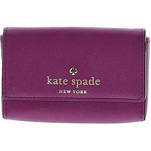 Kate Spade New York Leather Coin Purse: Purple Clothing