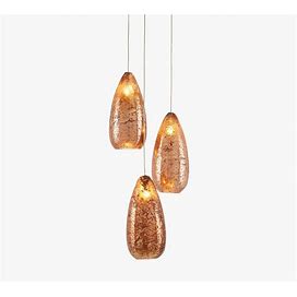 Wren 3-Light Mercury Glass Pendant, Copper | Pottery Barn