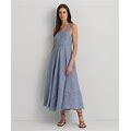 Lauren Ralph Lauren Women's Striped Fit & Flare Dress - Blue / White