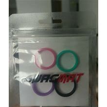 Swagmat 4 Pack - Pink, Green, Black, Purple Silicon Wedding Rings 5.5