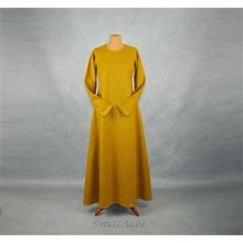 Woolen Viking Dress - Honey Yelow S