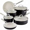Kitchenaid® Hard Anodized Ceramic Nonstick Cookware Pots And Pans Set, 10-Piece Set, Black, 10PC