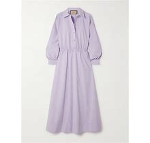 Gucci Cotton-Poplin Maxi Shirt Dress - Women - Lavender Dresses - L