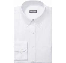 Van Heusen Mens Van Heusen Men's Pinpoint Regular Fit Solid Button Down Collar Dress Shirt