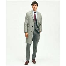 Brooks Brothers Men's Wool Harris Tweed Herringbone 1818 Topcoat | Grey | Size XL