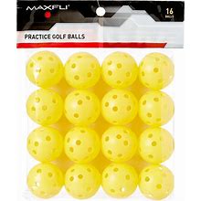 Maxfli Plastic Practice Balls - 16-Pack, Men's, Yellow