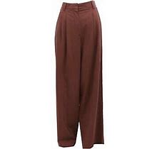 Nwt$1495 Brunello Cucinelli Womens Virgin Wool Wide-Leg Dress Pants