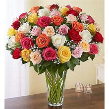 Ultimate Elegance Long Stem Assorted Roses 48 Stems Assorted | 1-800-Flowers Flowers Delivery