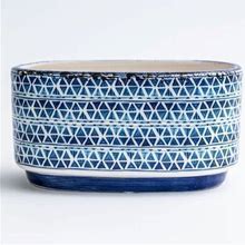 Beachcrest Home™ Steinfeldt Blue & White Patterned Planter Ceramic | 3.9 H X 8 W X 4.3 D In | Wayfair 1B0b7b84c8bfeaee3452d914f2a943b6
