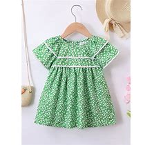 Baby Girls' Floral Short Sleeve dress,9-12m