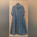 45R Dresses | 45R 100% Cotton Shirt Dress | Color: Blue/Gray | Size: One Size