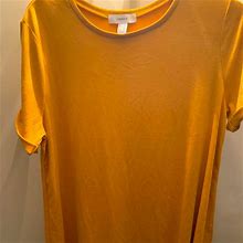 Forever 21 Dresses | Yellow Forever 21 Mini Swing Cotton Dress With Cuffed Short Sleeves Size 3X | Color: Yellow | Size: 3X