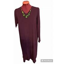 Eileen Fisher Auburgine Jersey Dress Ps Lagenlook Usa Made