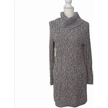 Loft Dresses | Ann Taylor Loft Black White Gray Sweater Dress | Color: Black/Gray | Size: Mp