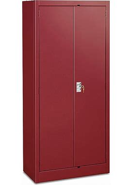Slim Storage Cabinet - 30 X 15 X 66", Unassembled, Wine - ULINE - H-6318WINE