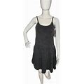 Wild Fable Womens S Dress Gray Distressed Knit Tiered Babydoll Mini