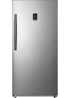 Insignia - 13.8 Cu. Ft. Garage Ready Convertible Upright Freezer With ENERGY STAR Certification - Stainless Steel