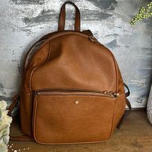 Lc Lauren Conrad Bags | Lauren Conrad Brown Leather Look Backpack | Color: Brown | Size: Os