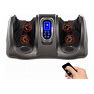 Shiatsu Foot Massager Therapeutic Kneading & Rolling, Electric W/ High Intensity Rollers, Remote - Gray