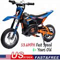 24V 8+Years Kids Ride On Motorcycle Electric Dirt Bike Fast Speed
