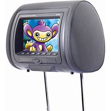 Gryphon Mobile Vission MV-S7 7" DVD Headrests With Digital LED Panel, Built-In DVD Player And 3 Color Covers - Pair