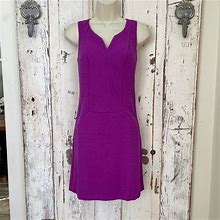Ann Taylor Dresses | Ann Taylor Loft Size 4P 4 Petite Woman's Purple Pocketed Sleeveless Shift Dress | Color: Purple | Size: 4P