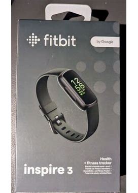 Fitbit Inspire 3, Fitness And Health Tracker, Black, In Box