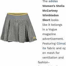 Adidas By Stella Mccartney Skirts | Stella Mccartney Adidas Barricade Gray Mesh Tennis Skirt Skort S | Color: Gray/Yellow | Size: S