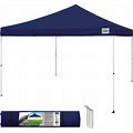 Caravan Canopy 12 By 12 Foot Polyester Straight Steel Leg Instant Pop Up Canopy Tent With Adjustable Height For Outdoor Events, Blue
