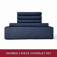 Mellanni Daybed Coverlets - Ultrasonic Quilt Daybed Covering - Lightweight Daybed Sets - Pinsonic Pattern Bed Decor - Comes With 1 Coverlet, 3 Matchi