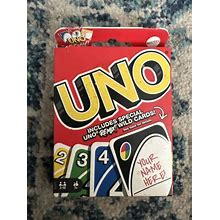 Mattel Uno Card Game With Customizable Wild Cards