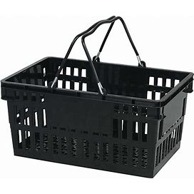 Versacart Wire Handle Hand Basket, 26 Liter, Black, 12 Baskets/Pack (206-26L WHBLK12)