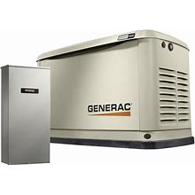 Generac Guardian Series 70432 22Kwith 19.5Kw Air Cooled Home Standby Generator With Wifi With Whole House 200 Amp Transfer Switch (Non CUL)