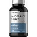 Magnesium Citrate 400Mg | 200 Caplets | Vegetarian, Non-GMO | By Horbaach