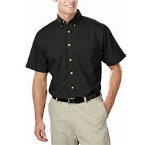 Black Custom Printed Mens Short Sleeve Shirts (Black - Sample)