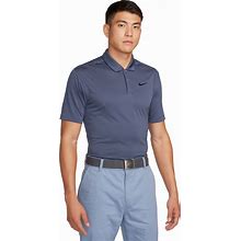 Nike Men's Relaxed Fit Core Dri-Fit Short Sleeve Golf Polo Shirt - Light Carbon/Midnight Navy/(Black) - Size L
