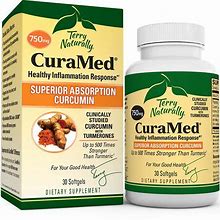 Terry Naturally Curamed 750 Mg - 30 Softgels - Superior Absorption BCM-95 Curcumin Supplement With Turmeric, Promotes Healthy Inflammation Response - Non-GMO, Gluten-Free, Halal - 30 Servings 30 Count (Pack Of 1)